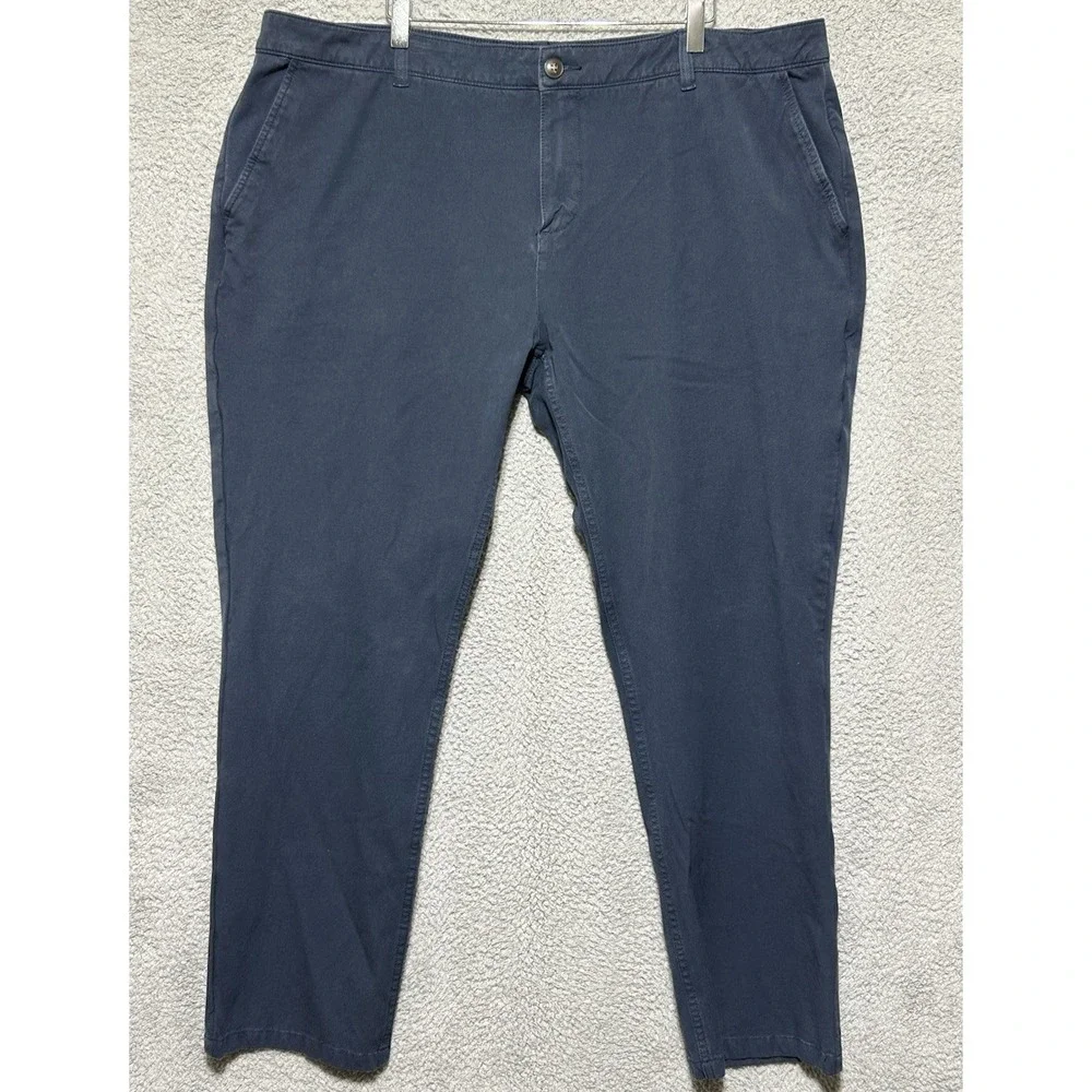 Mugsy Jeans Chino Pants Mens 44X32 Morgans Blue Twill Casual‎ Cotton Blend